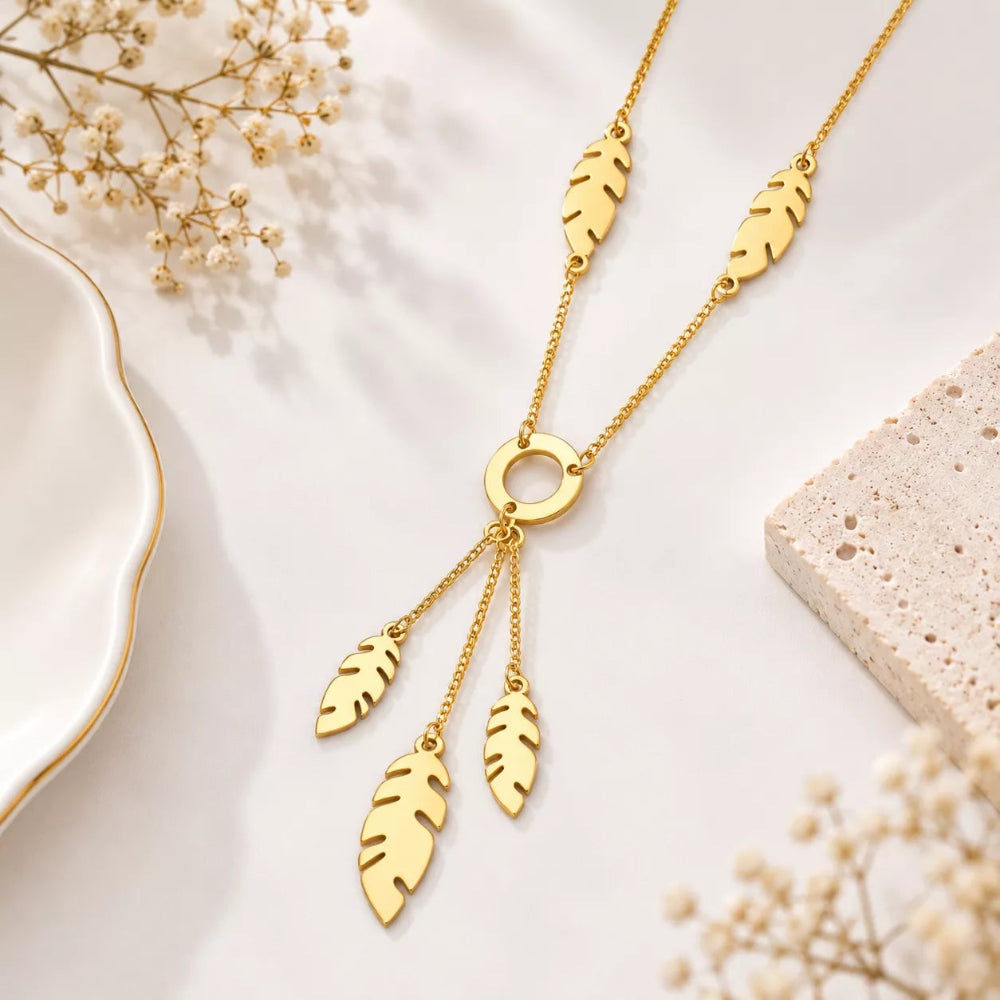 Leaf you Hanging Pendant Necklace