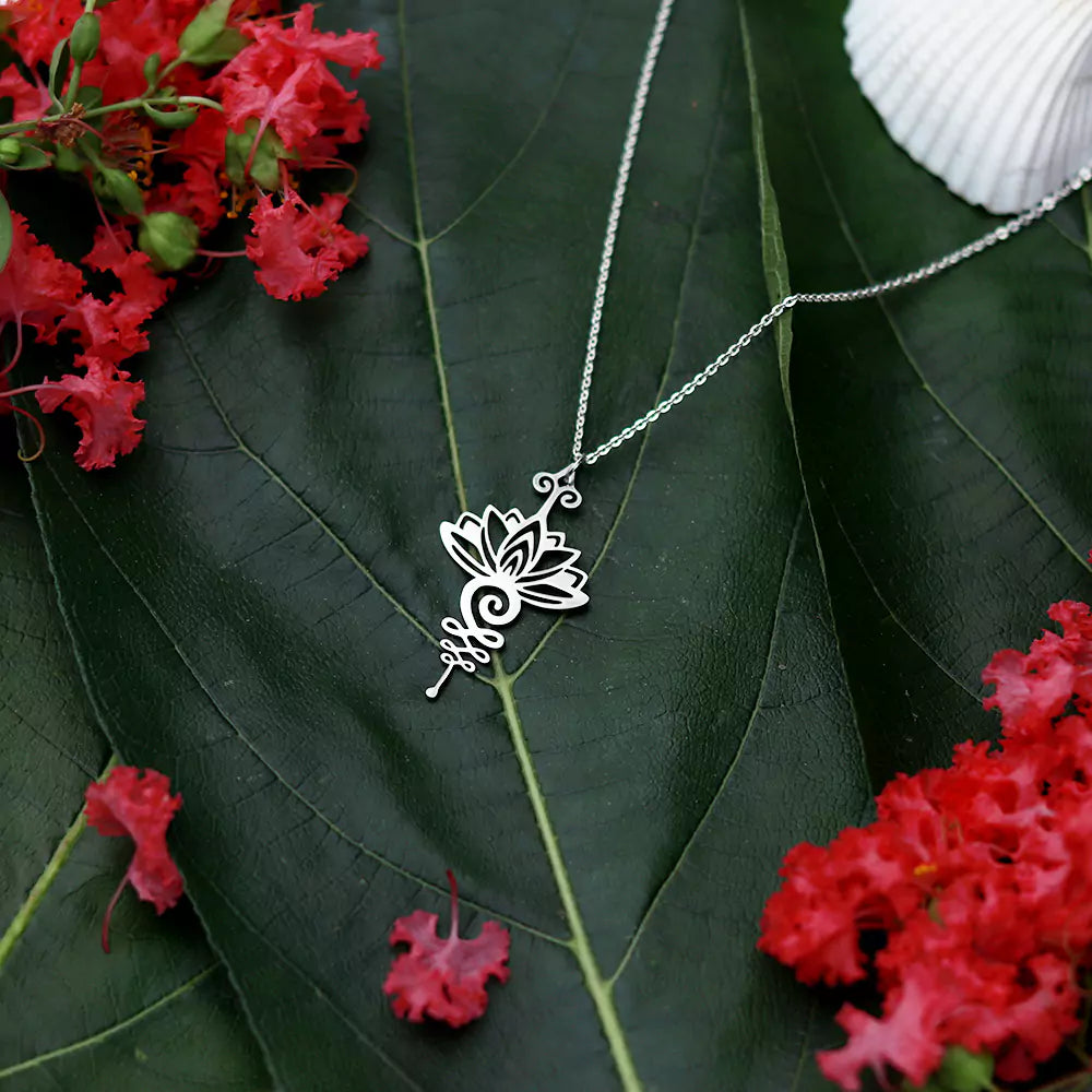 Blooming Lotus Pendant Necklace