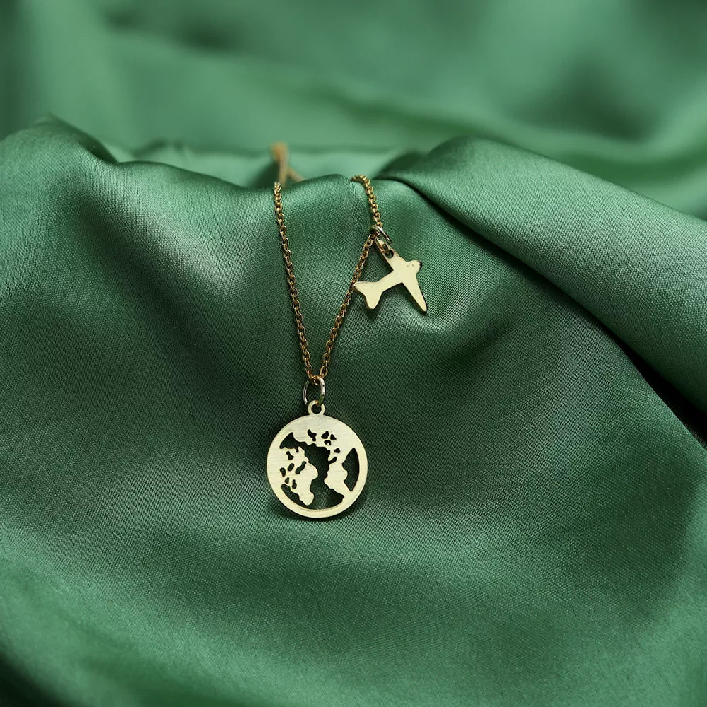 Around the world Pendant Necklace