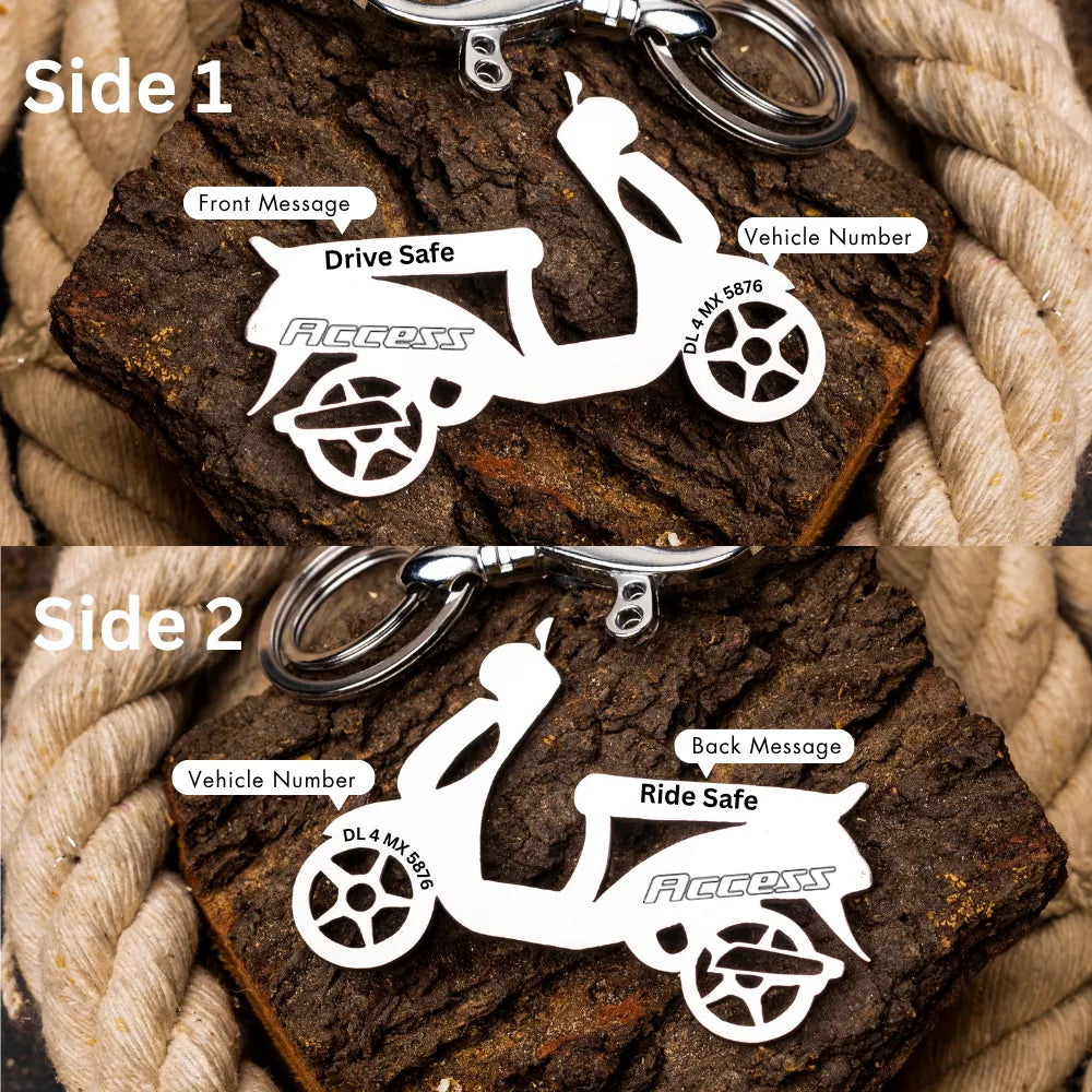 Personalised Bike Keychain