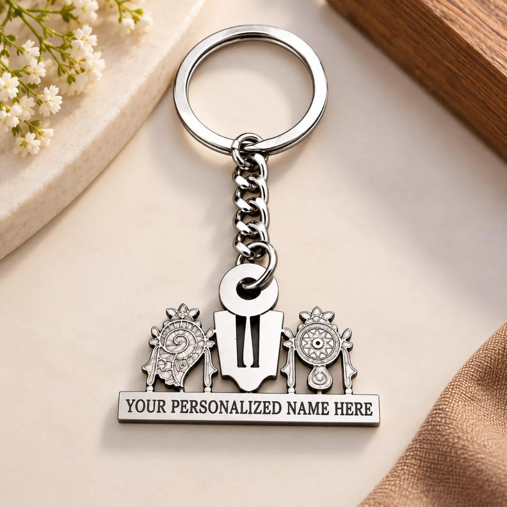Shankh Chakra Namah Keychain