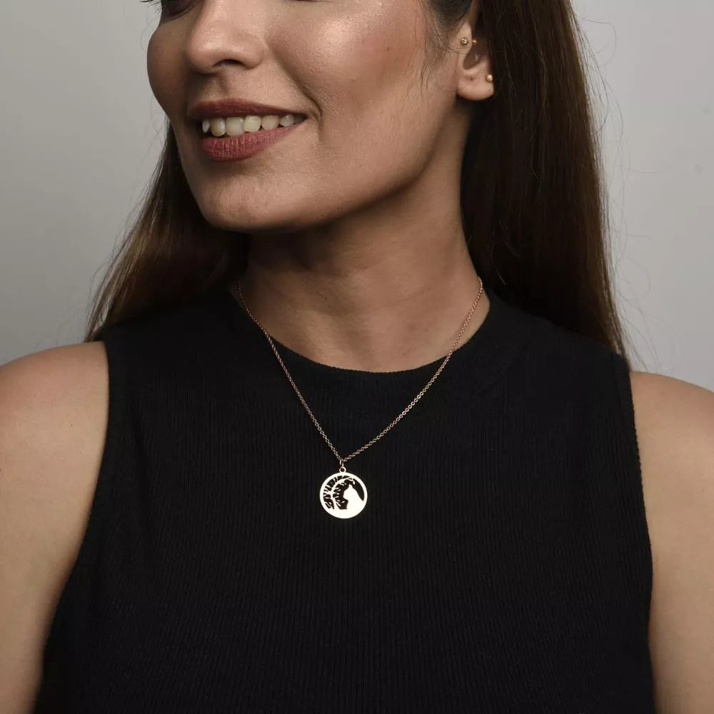 Whiskered Love Pendant Necklace