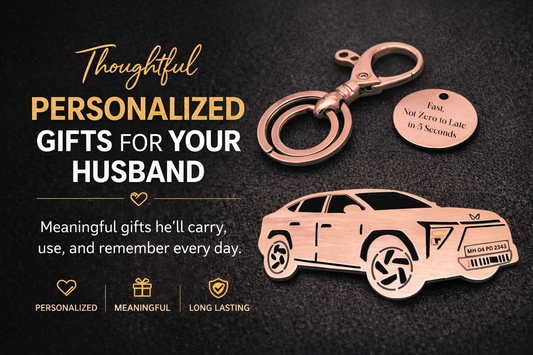 personalized keychain gift for husband