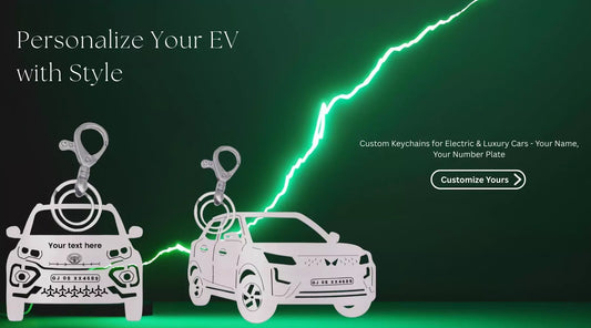 Personalized Car Keychains with Name & Number Plate – Premium Quality by AMPKRAFTS