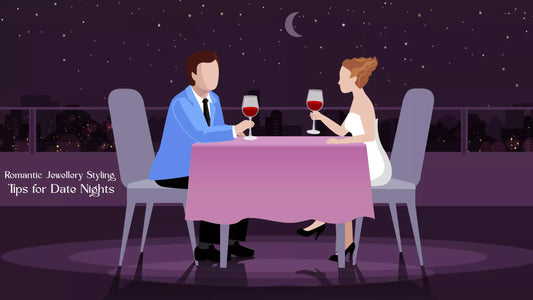Romantic personalised jewellery styled with outfits for Valentine’s and date nights