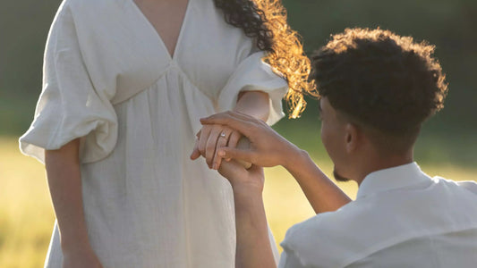 Personalised jewellery proposal ideas for March 2025 – engraved rings, couple pendants, matching bracelets from Ampkrafts