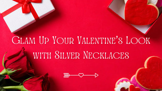 Woman wearing little black dress styled with Ampkrafts silver necklace – Valentine’s Day jewellery gift idea