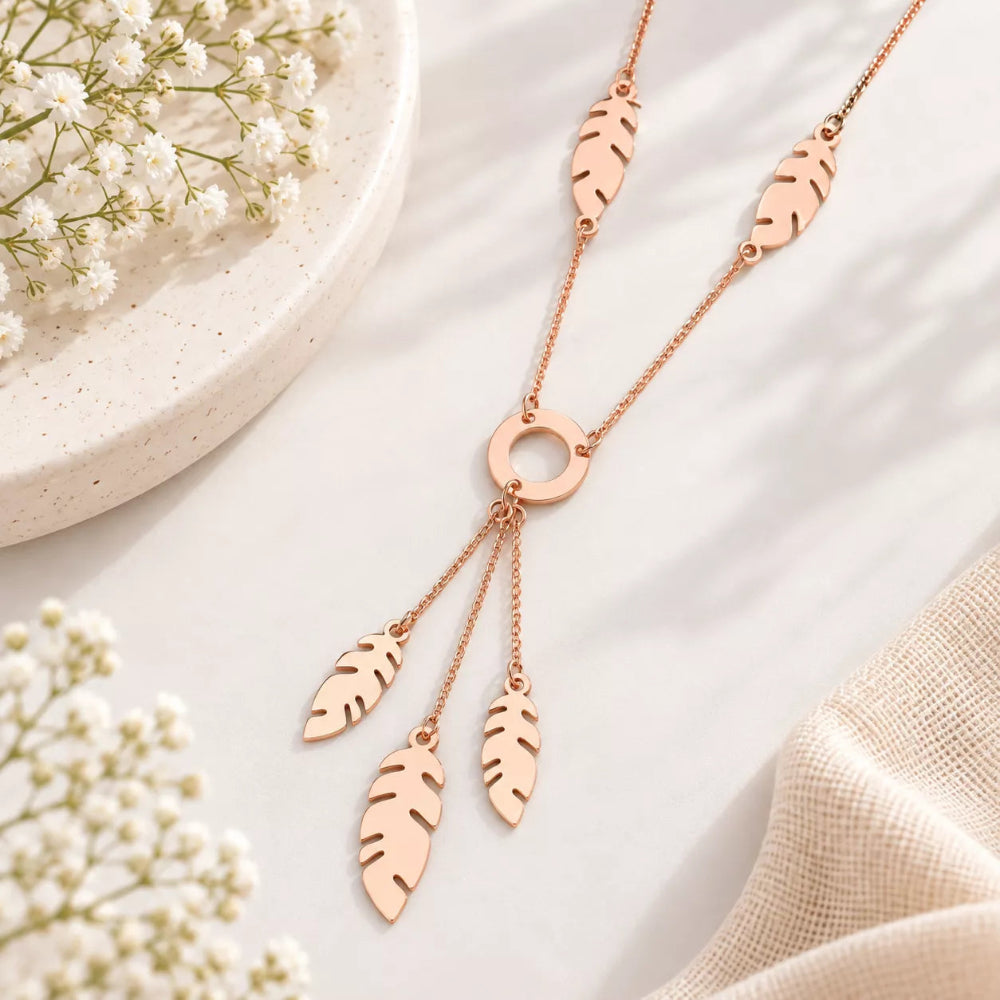 Leaf you Hanging Pendant Necklace
