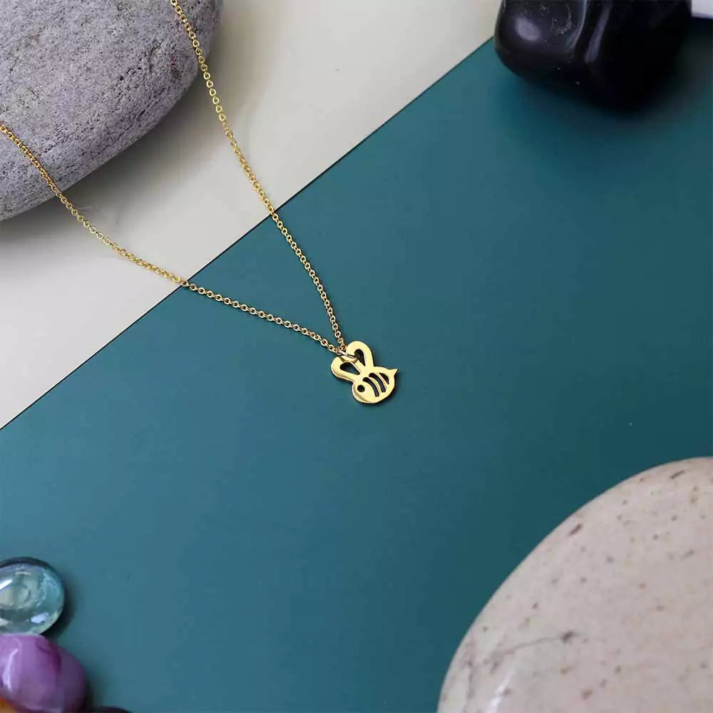 Bumble Bee Pendant Necklace - Nature-Inspired Symbolic Jewelry for Women