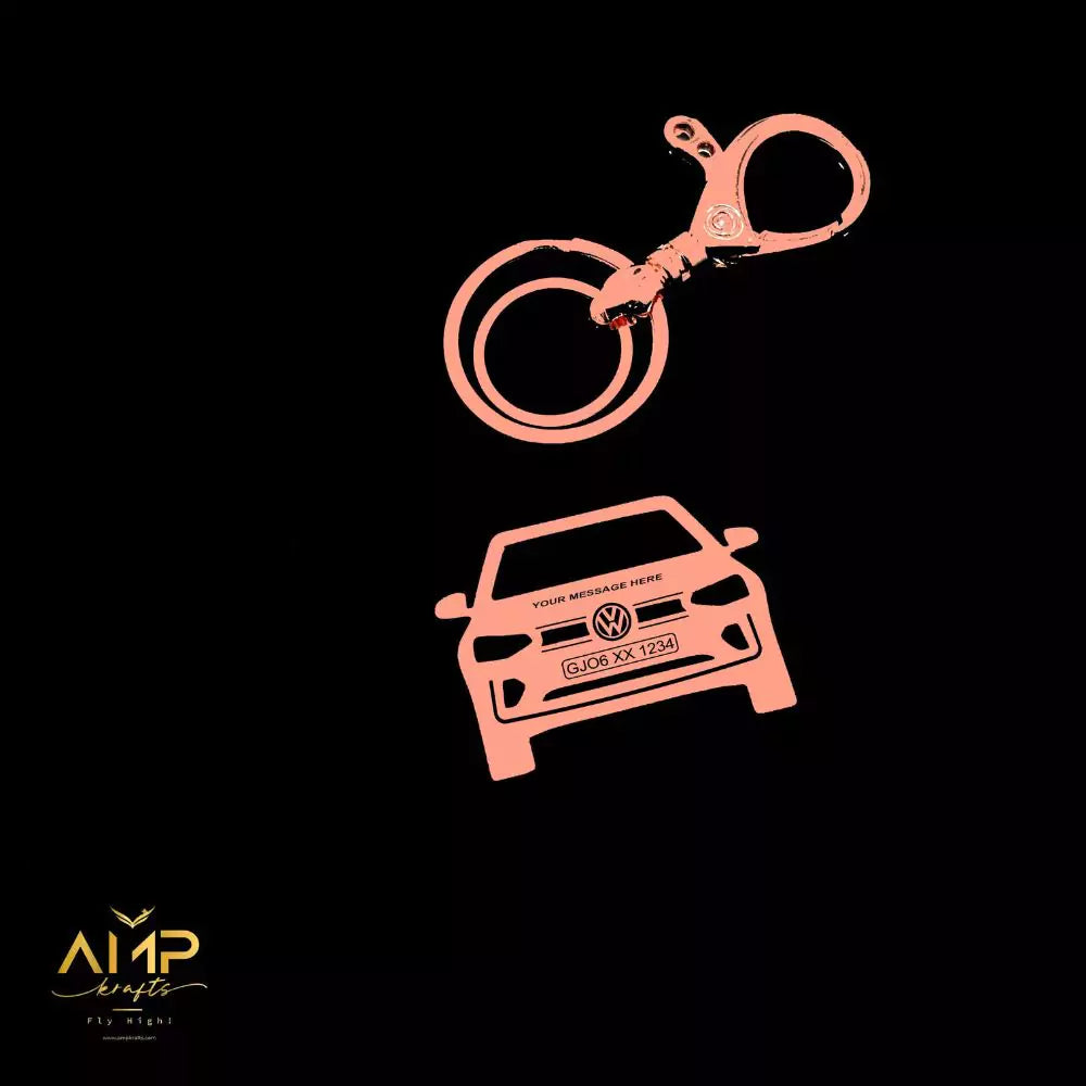 Premium metal keychain for VW Virtus 2022, modern gift idea