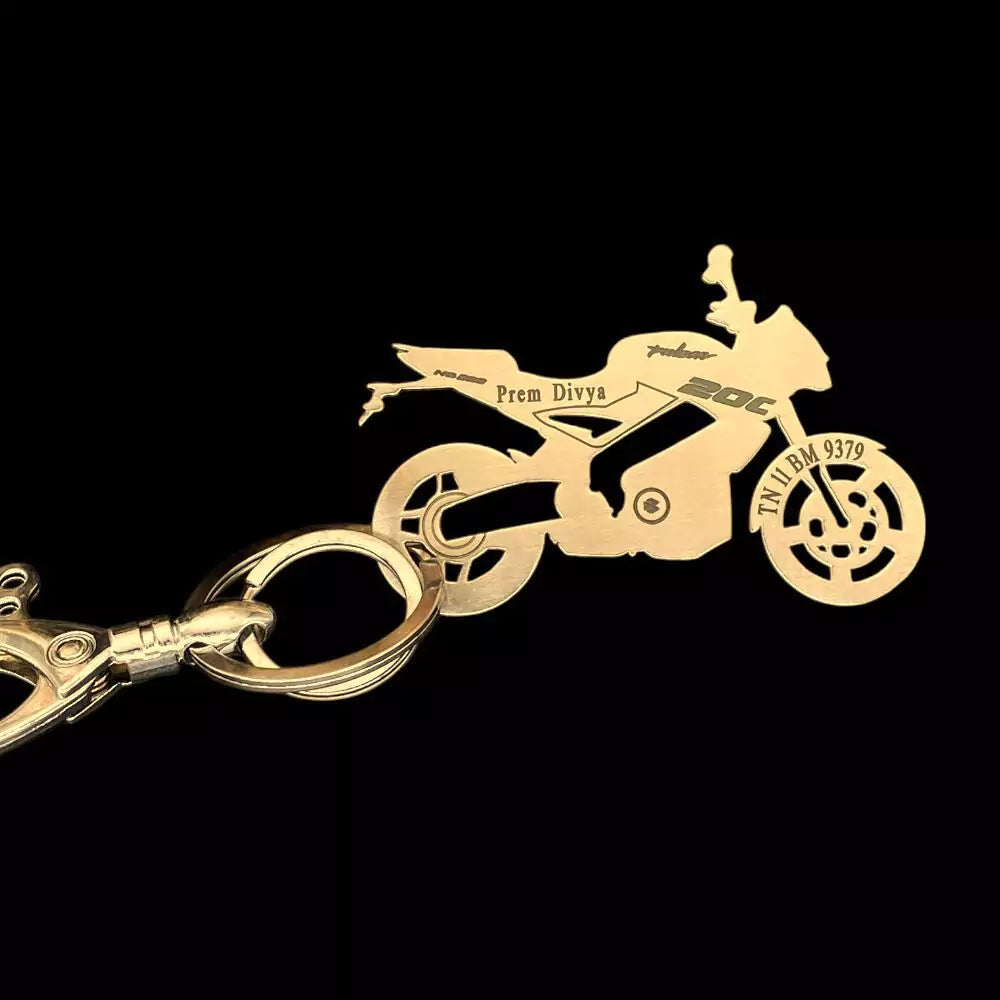 Pulsar NS 200 bike keychain stainless steel premium finish