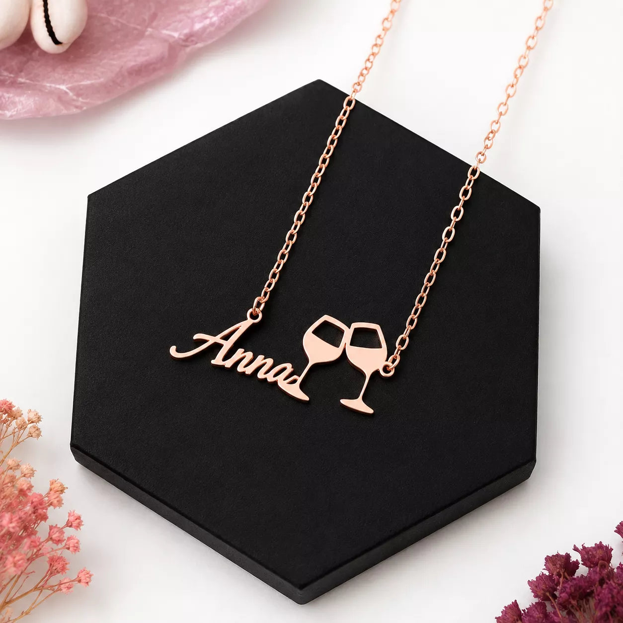 Raise a Toast Name Pendant