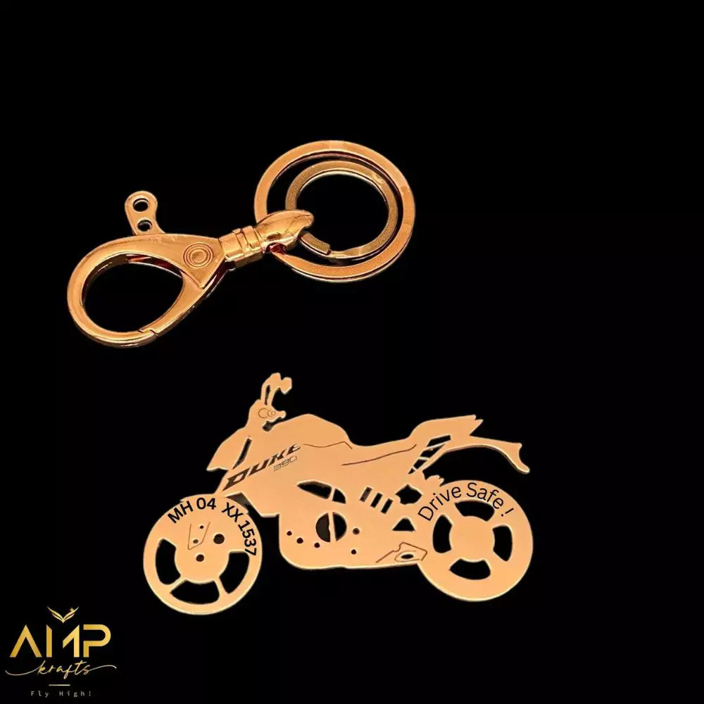 KTM Duke 390 personalized metal keychain with custom engraving