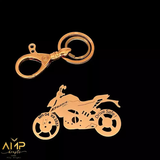 KTM Duke 390 personalized metal keychain with custom engraving