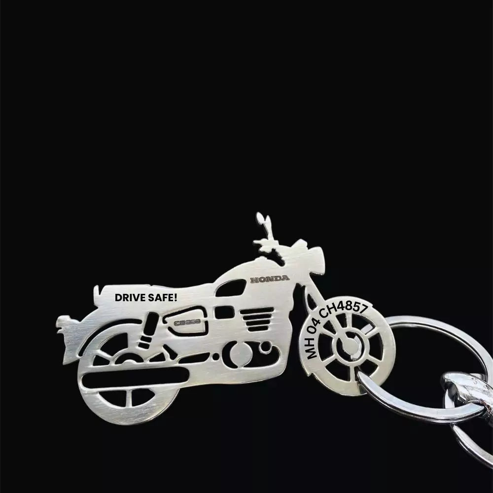 honda cb350 keychain,honda cb350 accessories,honda cb350 custom keyring,honda bike name keychain,personalized honda motorcycle gift,honda cb350 metal keychain