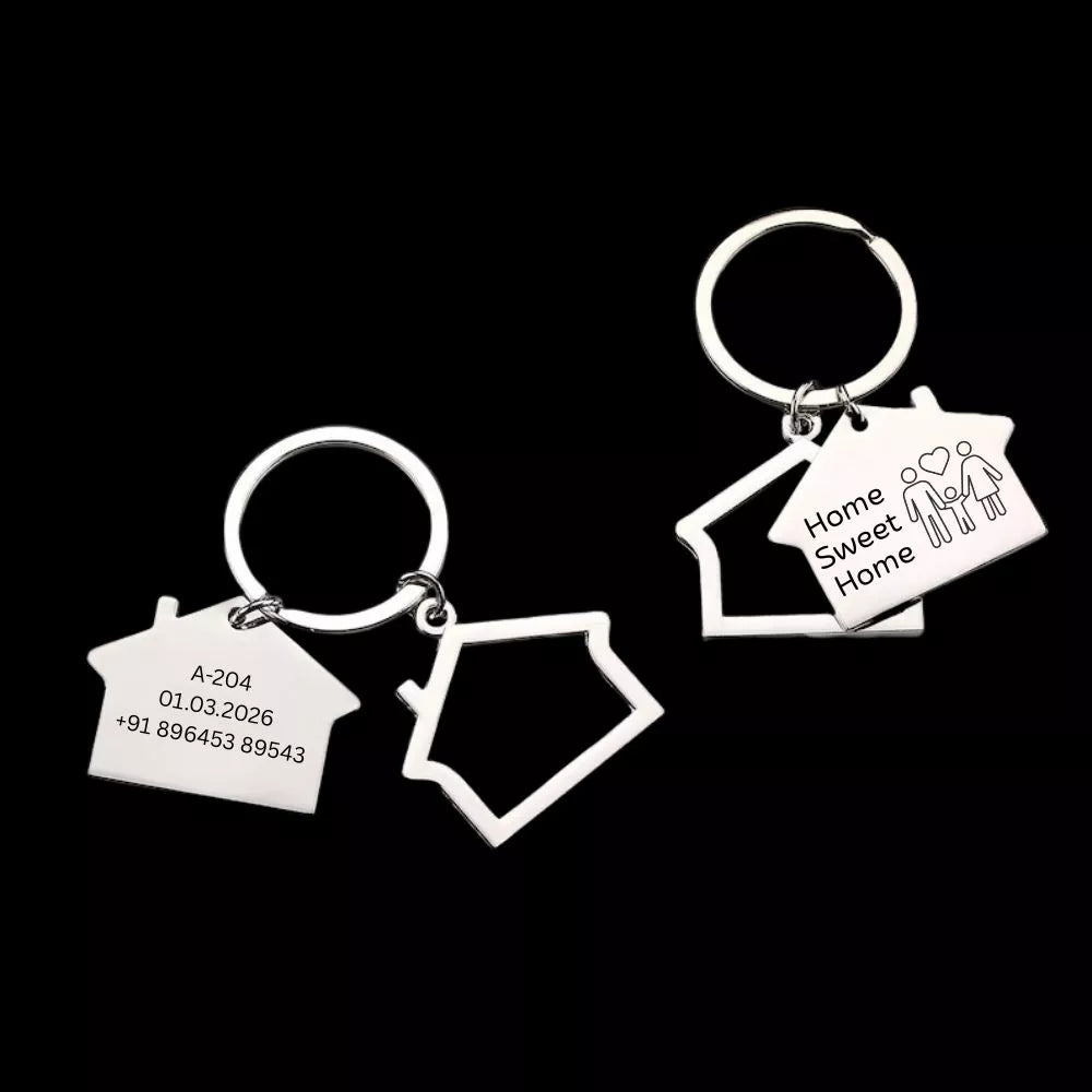 Personalized Home Keychain for Family