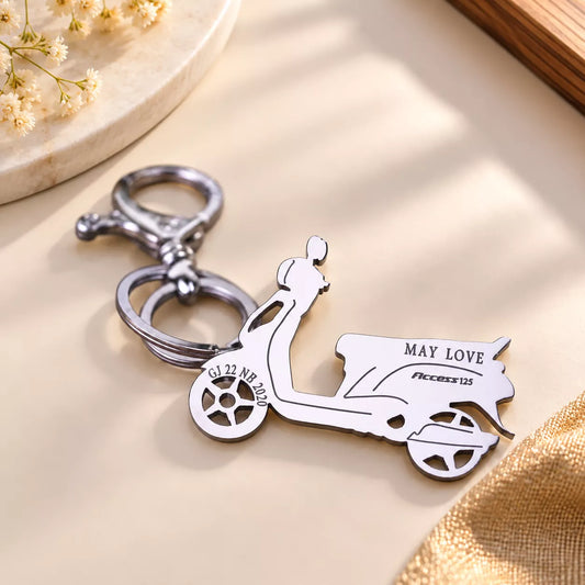 Personalised Bike Keychain