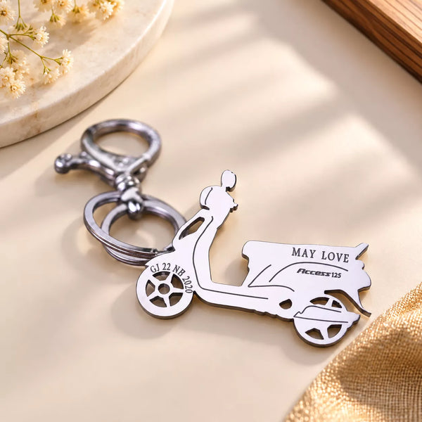 Personalised Bike Keychain