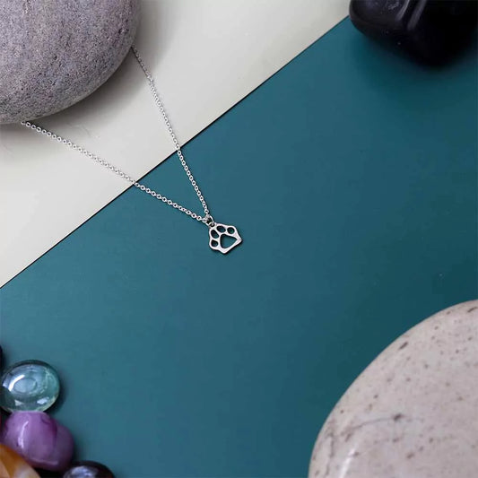 Paw Print Pendant Necklace - Personalized Pet-Inspired Jewelry for Animal Lovers