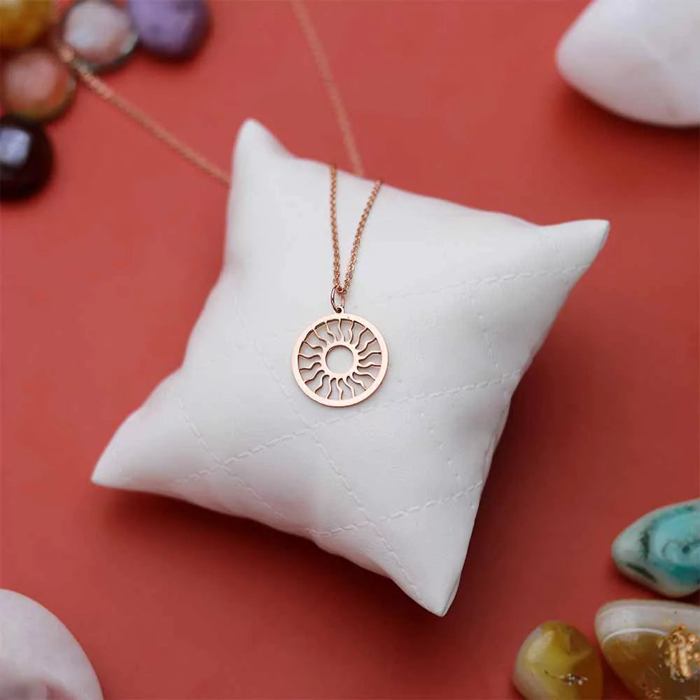 Apollo Sun Pendant Necklace - Radiant Celestial-Inspired Jewelry for Women