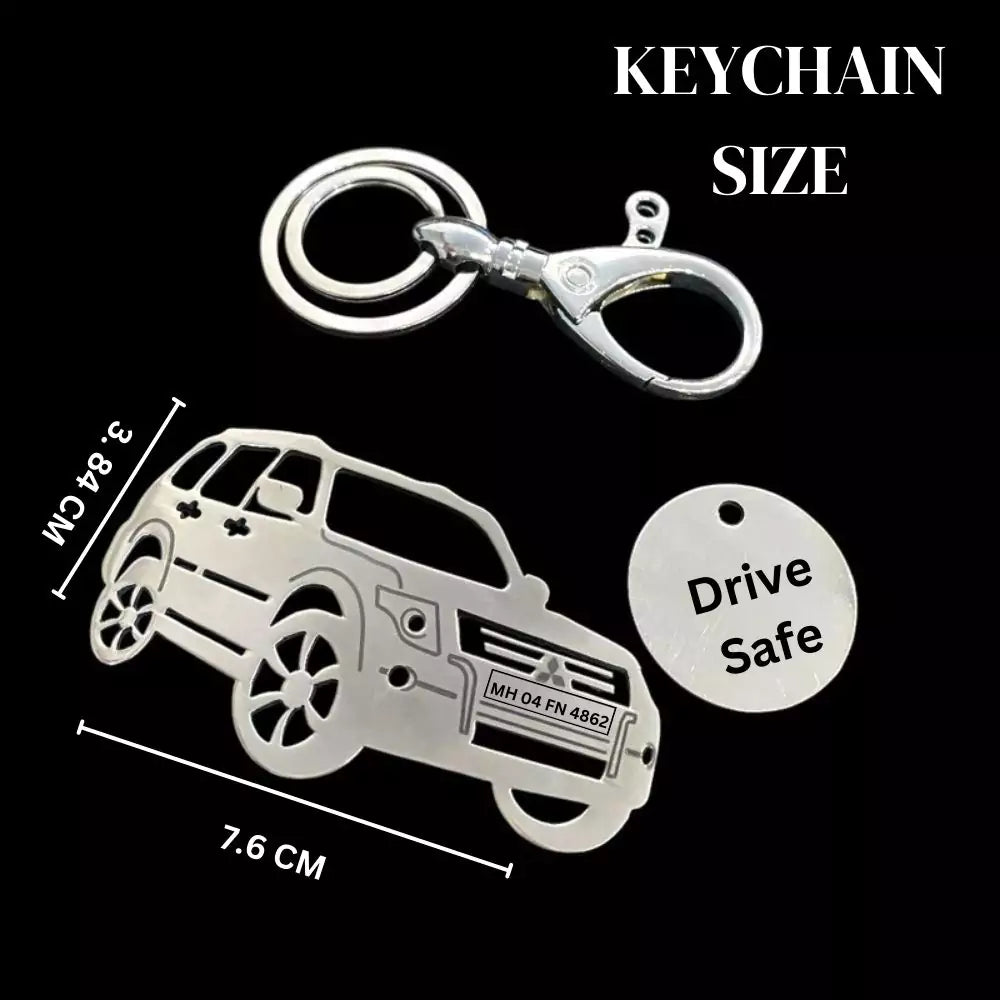 Mitsubishi Pajero 2016 personalized metal keychain