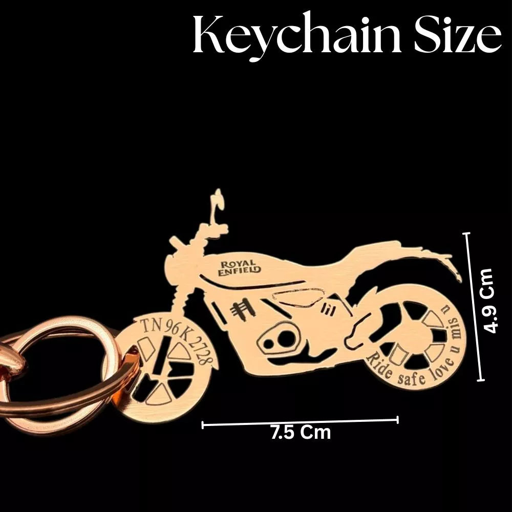 Rose gold Guerrilla 450 keychain custom number plate