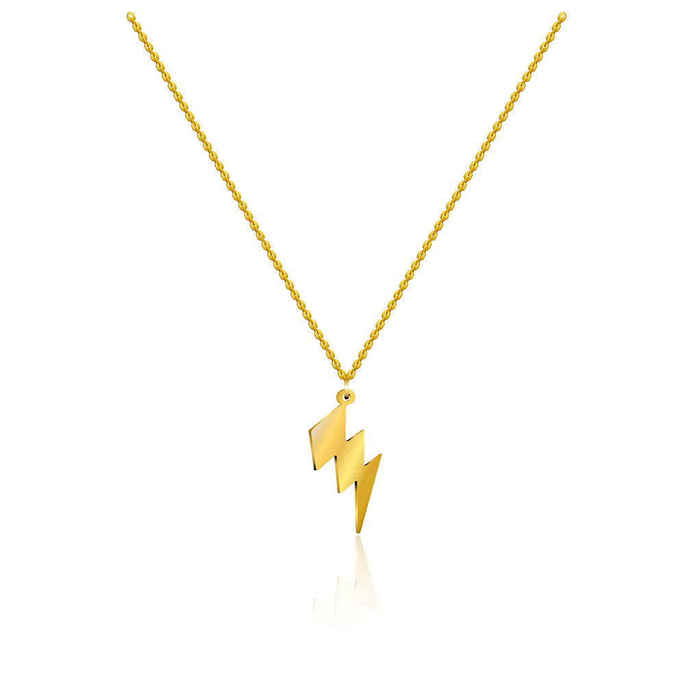 Lightning Bolt Inspired Pendant Necklace - Trendy and Powerful Jewelry for Women