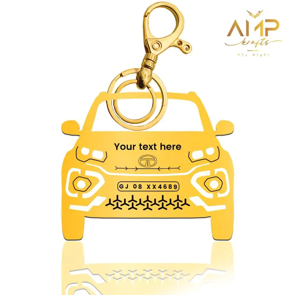 Premium Tata Nexon metal keychain gift for husband
