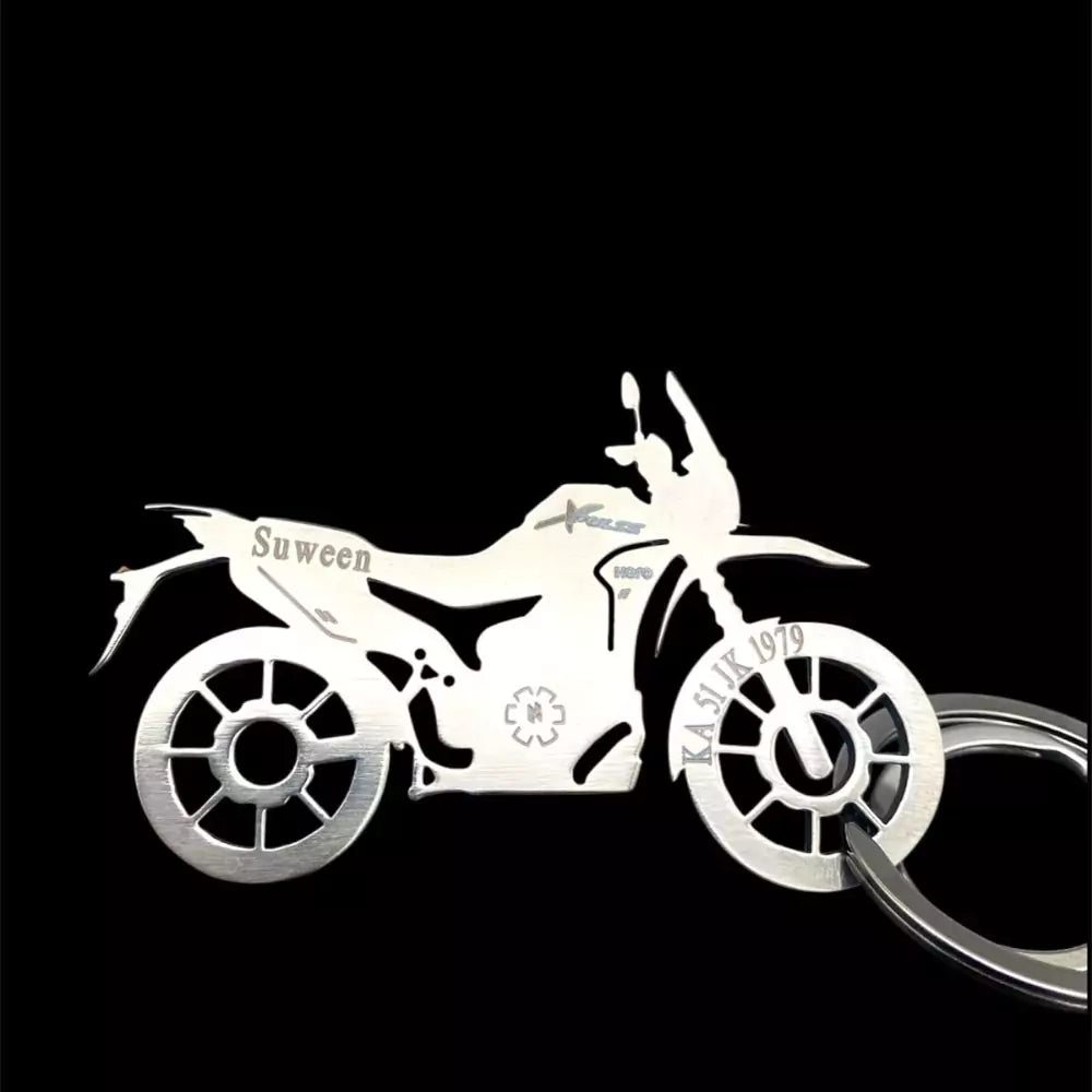 Durable stainless steel Hero Xpulse 210 keychain silver gold rose gold