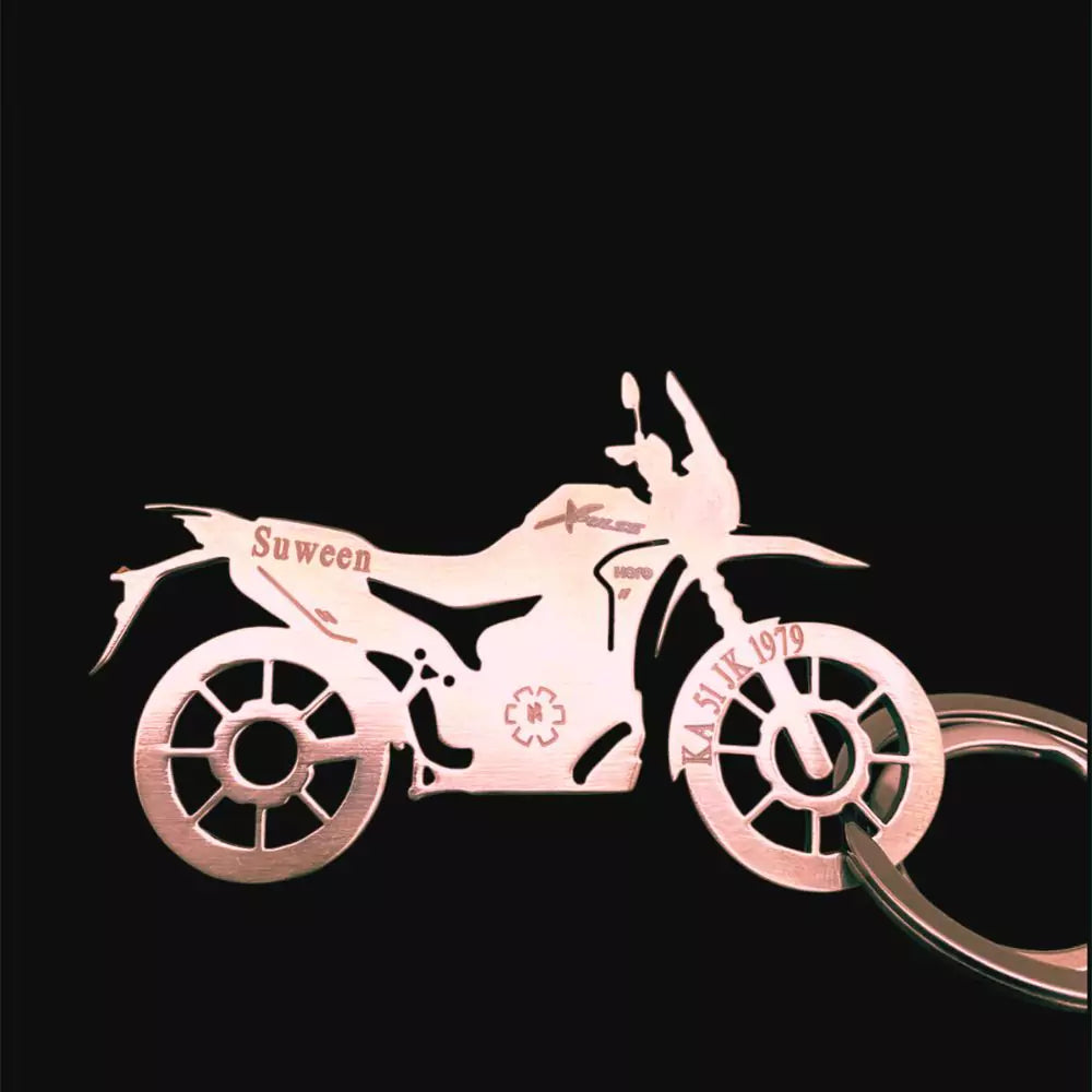 Hero Xpulse 210 personalized bike keychain stainless steel