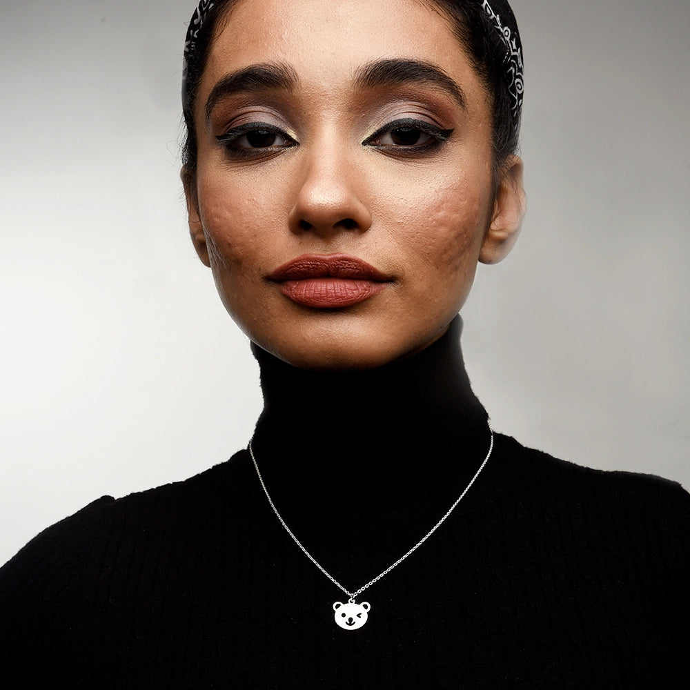 Teddy Bear Necklace with cute teddy bear pendant on a delicate chain