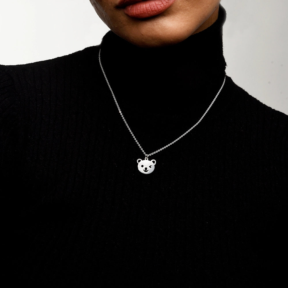 Teddy Bear Necklace with cute teddy bear pendant on a delicate chain