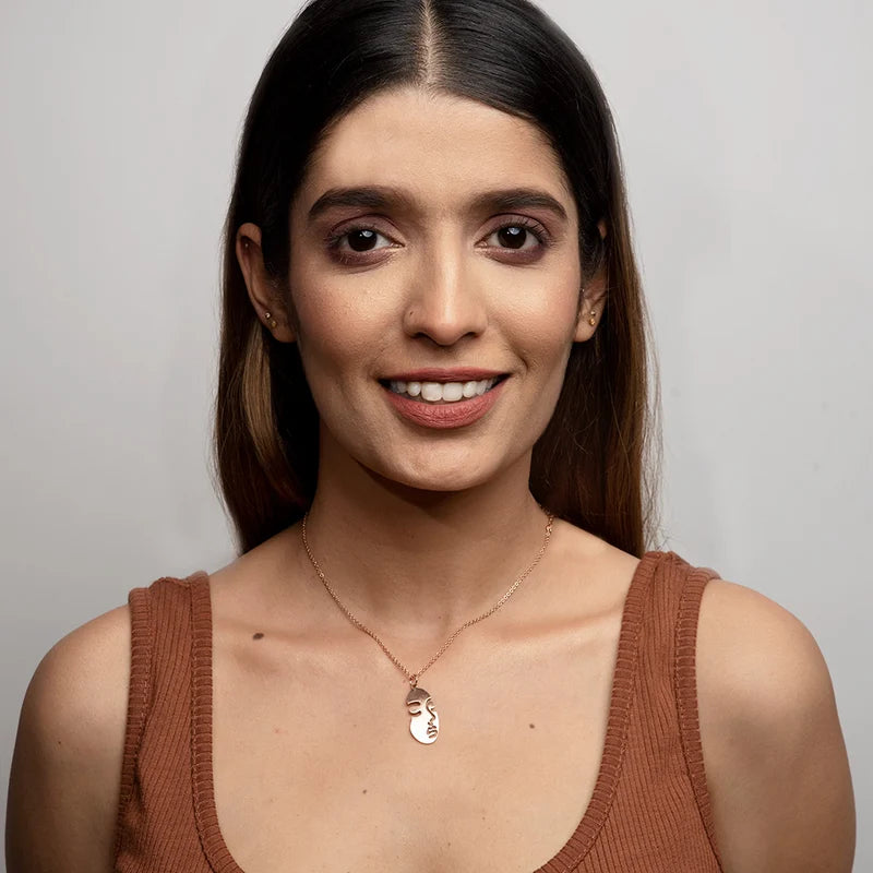 Abstract face Necklace