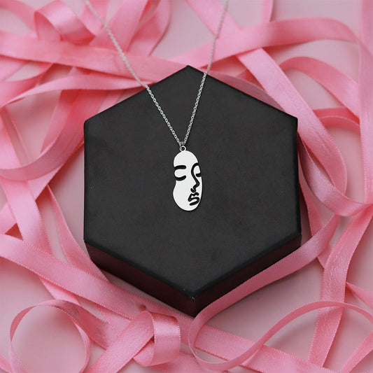 Abstract face Necklace