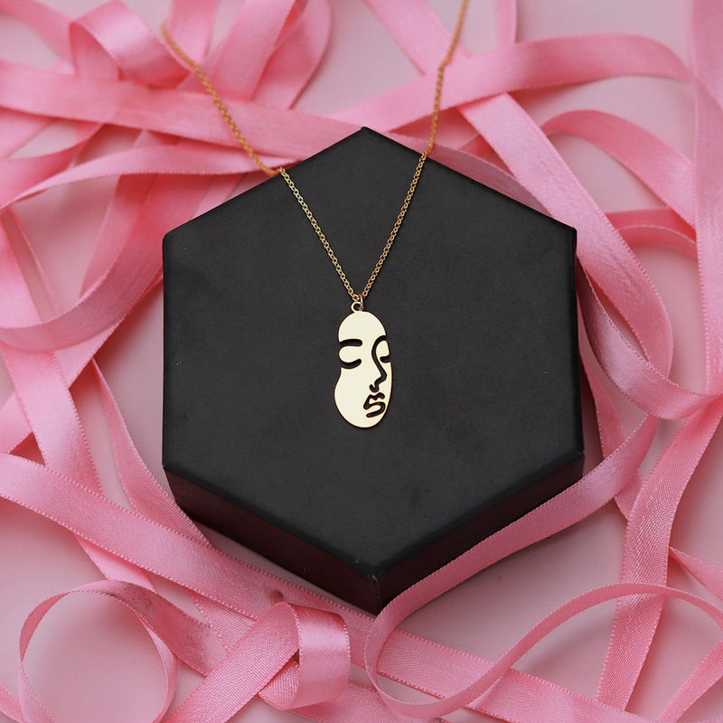 Abstract face Necklace