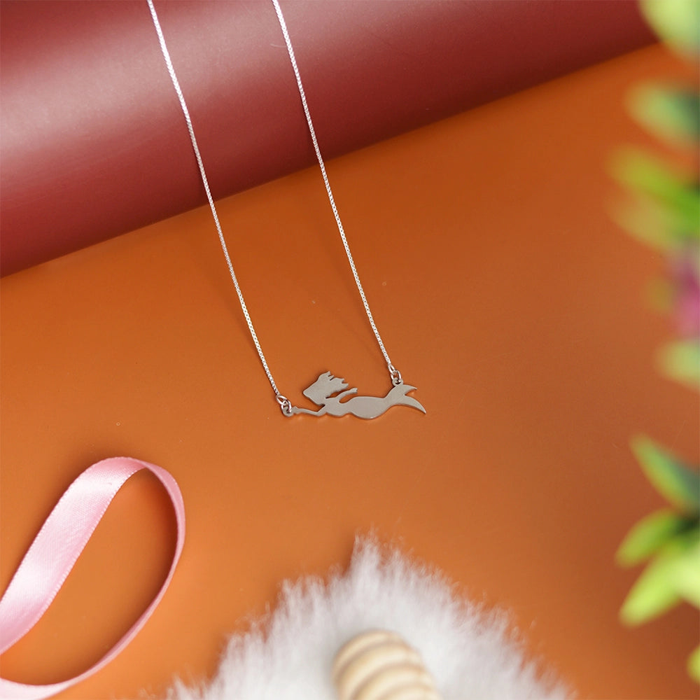 Mermaid Necklace Ocean-Inspired Jewelry Mermaid Pendant Necklace High-Quality Metal Necklace Adjustable Chain Necklace Whimsical Jewelry Piece Unique Gift for Ocean Lovers