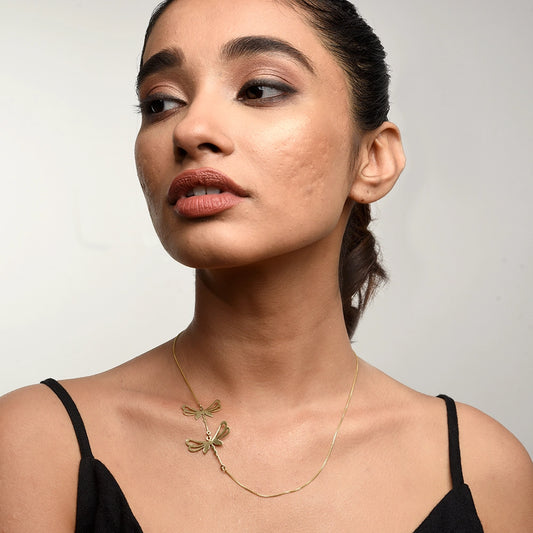 Dragonfly Multilayer Necklace Dragonfly Charm Necklace Layered Necklace Design Elegant Multilayer Necklace High-Quality Metal Jewelry Unique Necklace Accessory Versatile Fashion Necklace