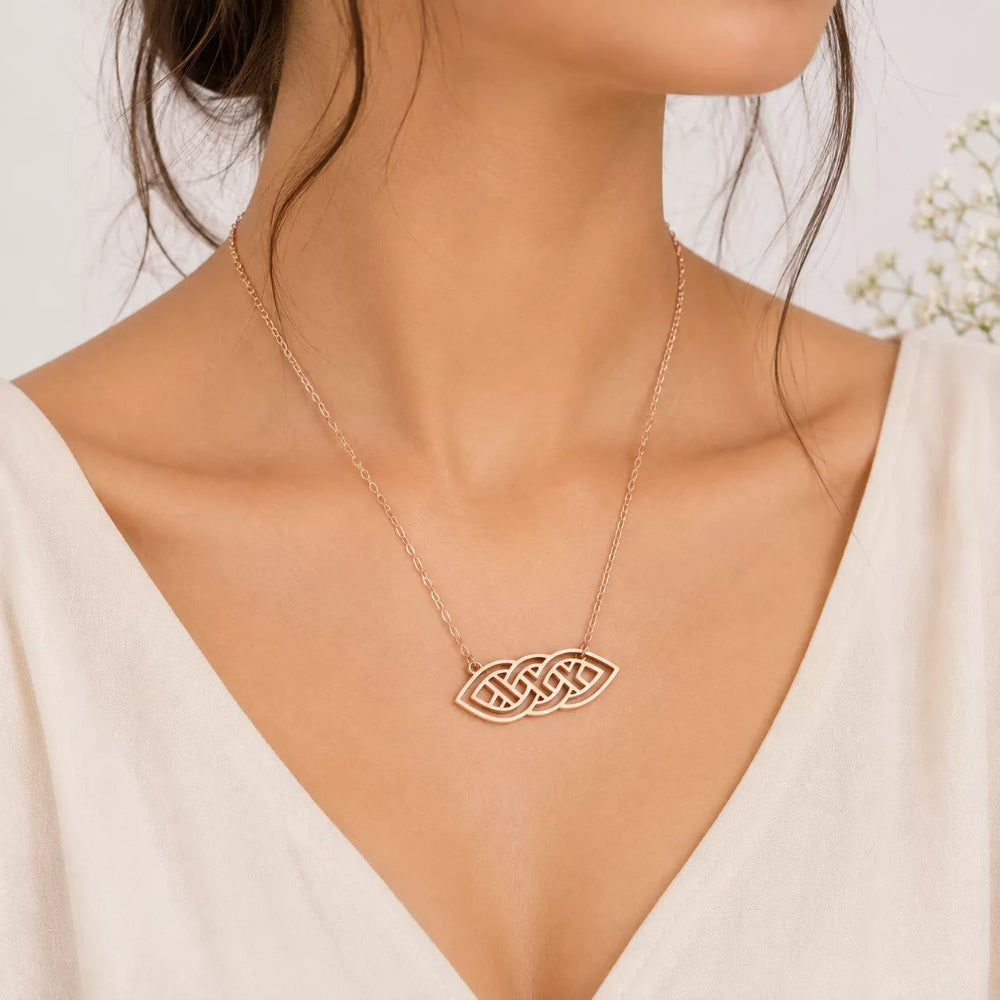 Double Infinity Pendant Necklace