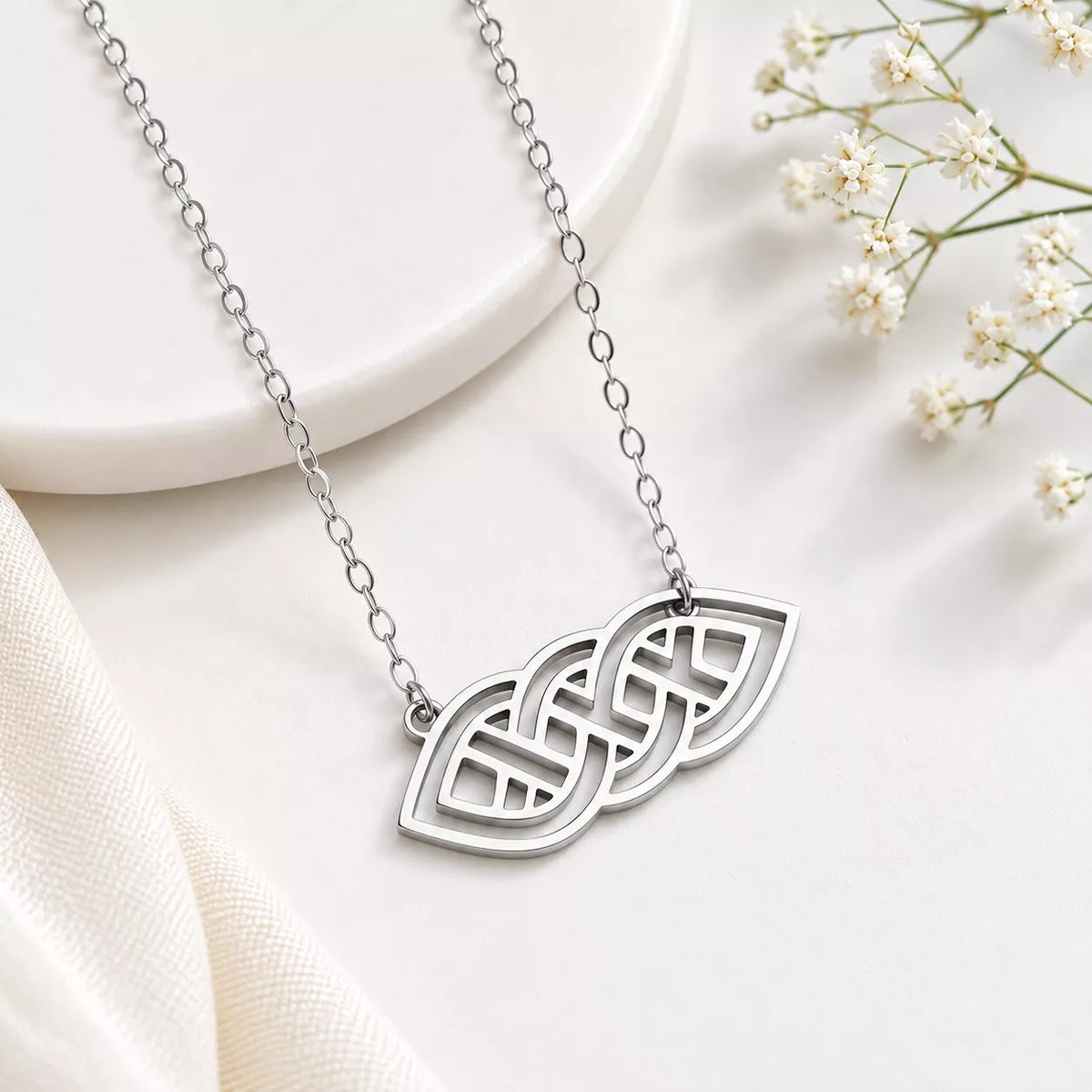 Double Infinity Pendant Necklace