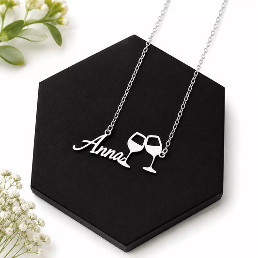 Raise a Toast Name Pendant