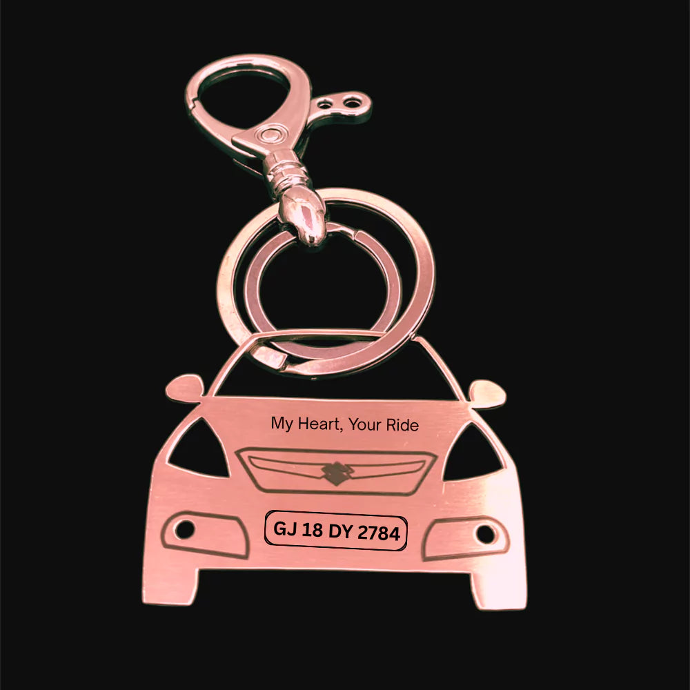 Dzire silhouette stainless steel keychain SS304