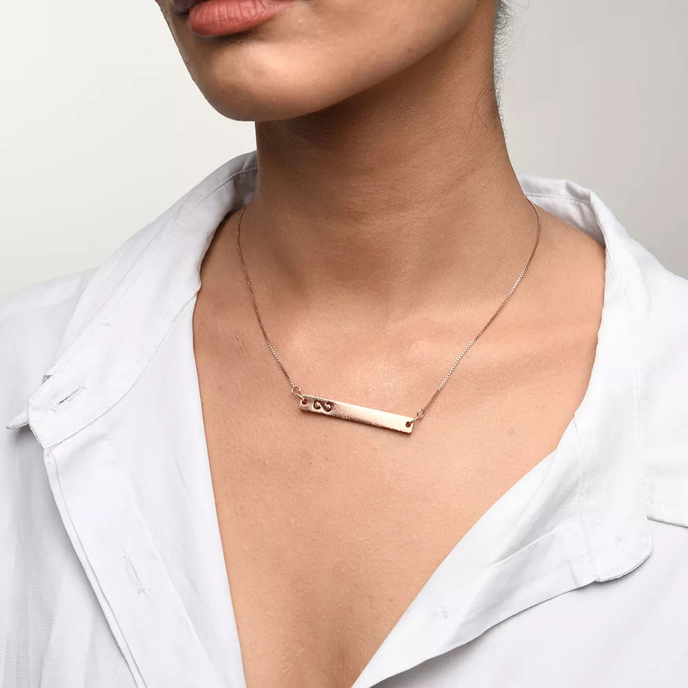 Infinity Bar Name Pendant