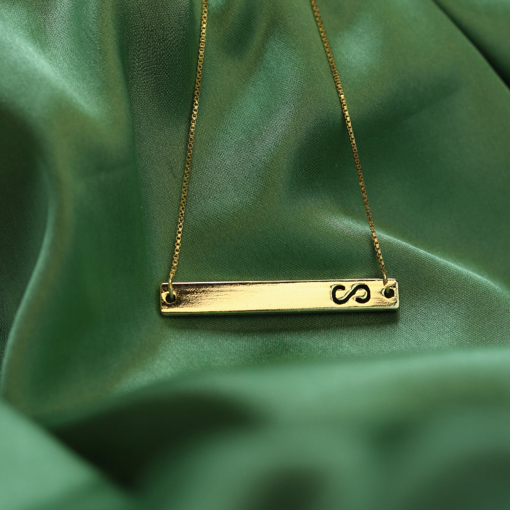 Infinity Bar Name Pendant