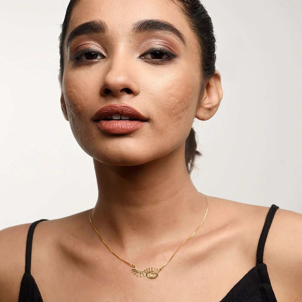 Evil Eye Necklace Protective Evil Eye Pendant Stylish Evil Eye Jewelry High-Quality Metal Necklace Adjustable Chain Necklace Meaningful Jewelry Gift Enamel Evil Eye Design