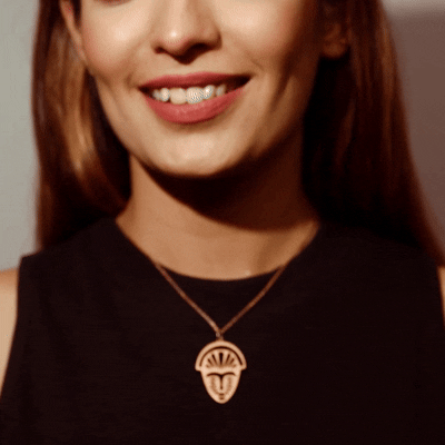 Retro Mask Necklace