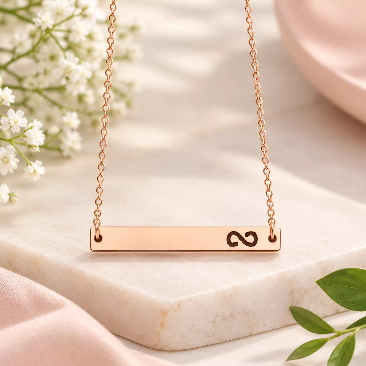 Infinity Bar Name Pendant