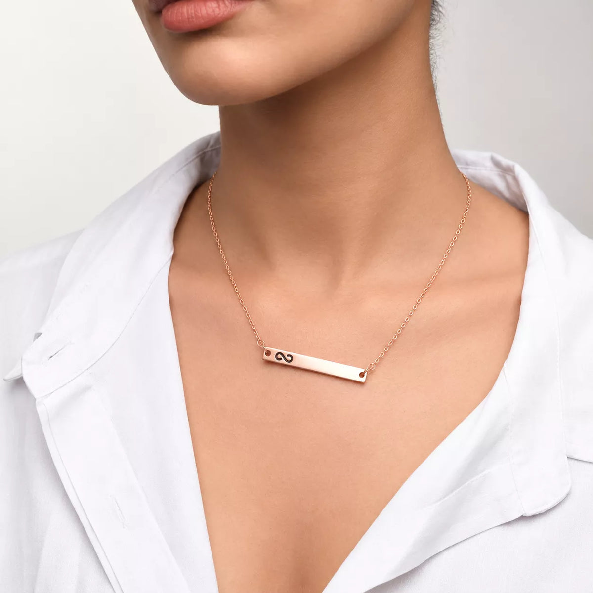 Infinity Bar Name Pendant