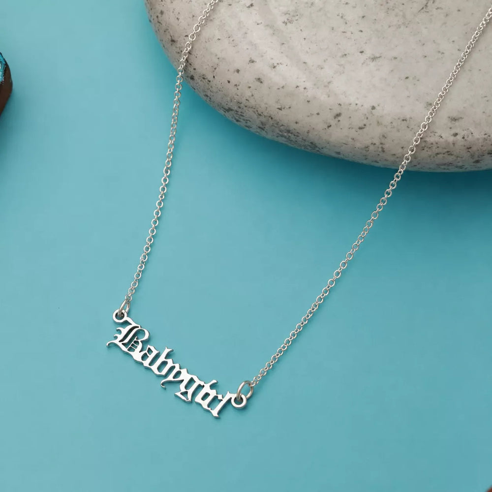 Old English Custom Name Pendant