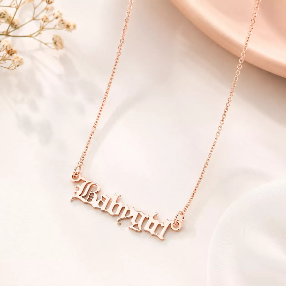 Old English Custom Name Pendant