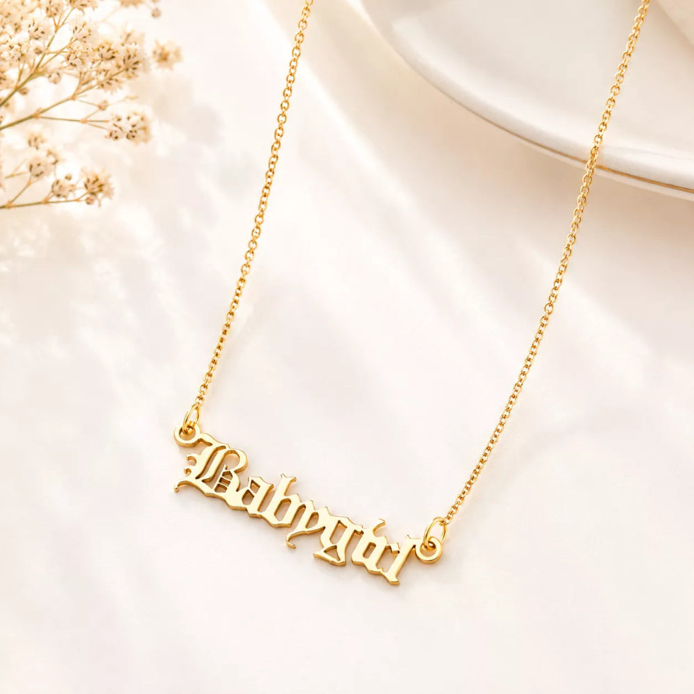 Old English Custom Name Pendant